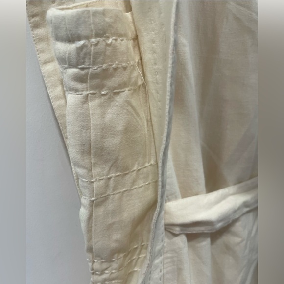 MIRTH Laguna Dress Size Small Tan Pullover Caftan V neck Hand Embroidered Kantha - Picture 8 of 10